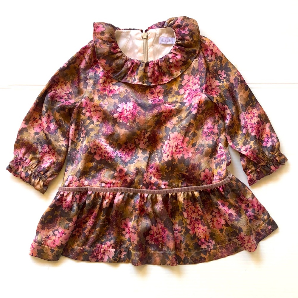 Patachou Floral Dress Infant Baby Girl's Size 12M Ruffled Ruffles